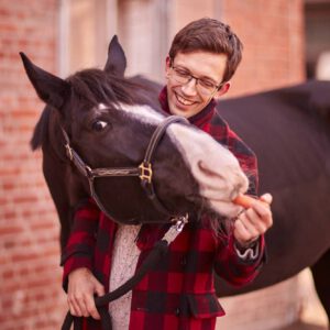 Robin Barth mit einem Pferd