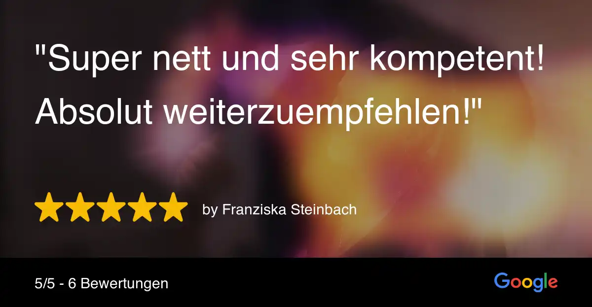 Review auf Google von Franziska Steinbach