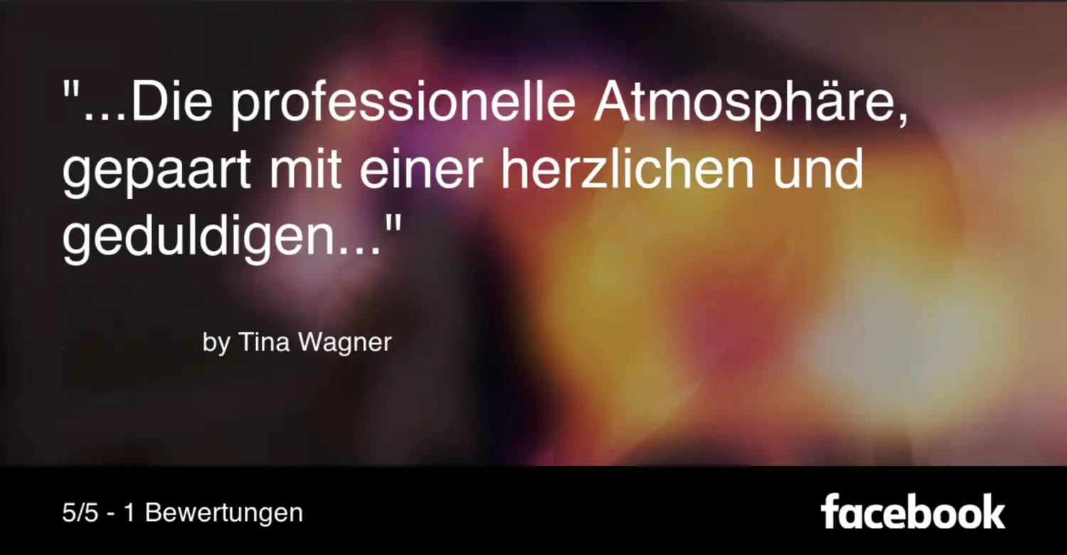 Review auf Facebook von Tina Wagner